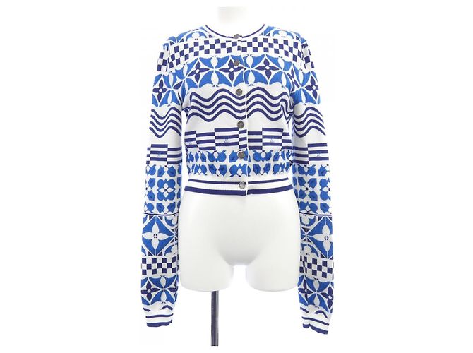 Cárdigan Louis Vuitton Blanco Azul marino