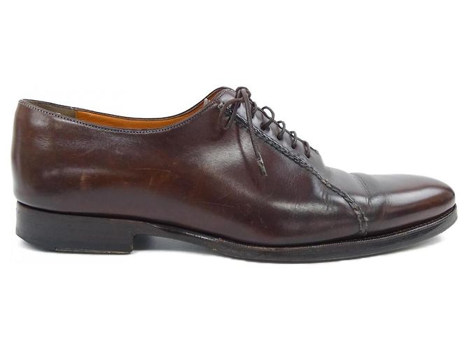 Autre Marque Sapatos de couro Santoni Marrom