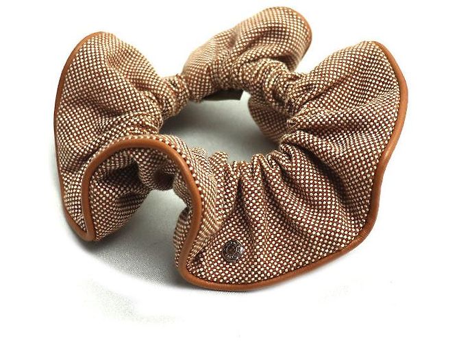 Hermès Scrunchie Hermes Claudia Toile H Marrone