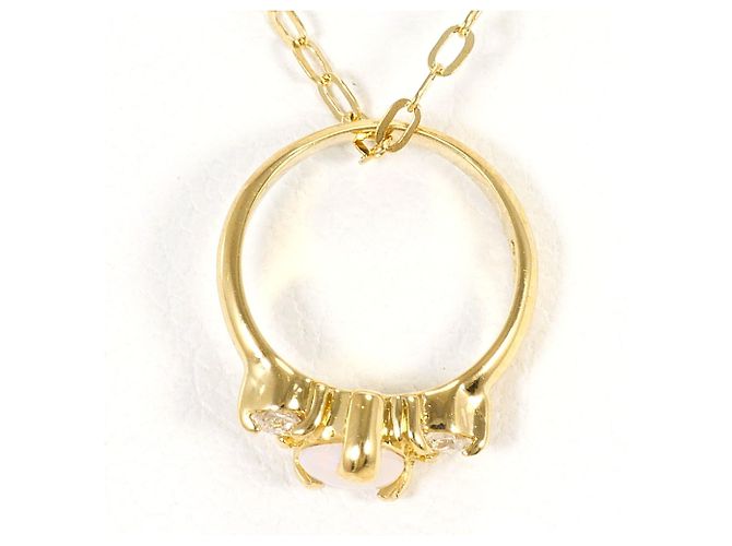 Autre Marque Collana in oro giallo 18K con opale e diamante D'oro