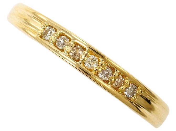Autre Marque 18K Gelbgold-Ring mit Diamant Golden