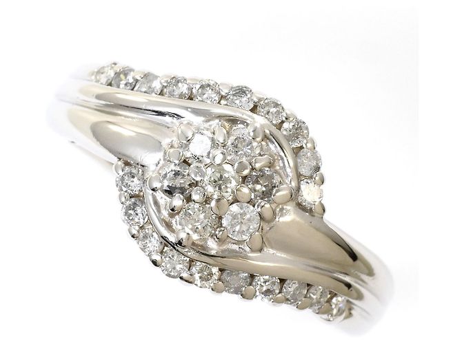 Autre Marque PT900 Platinring mit Diamant