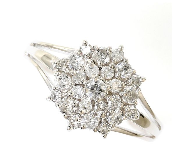 Autre Marque PT900 Platinring mit Diamant