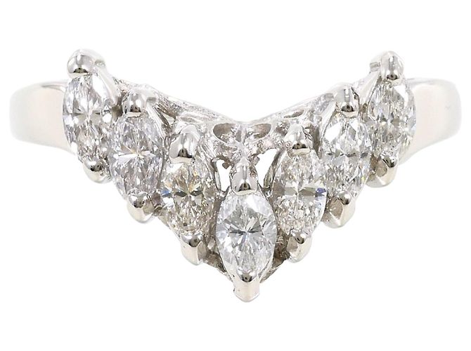 Autre Marque Platinring mit Diamant 