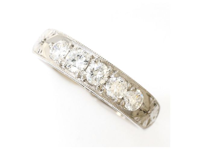 Autre Marque Platinring mit Diamant