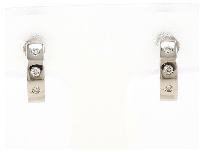 Autre Marque Orecchini a clip in oro bianco 18K e diamanti D'oro