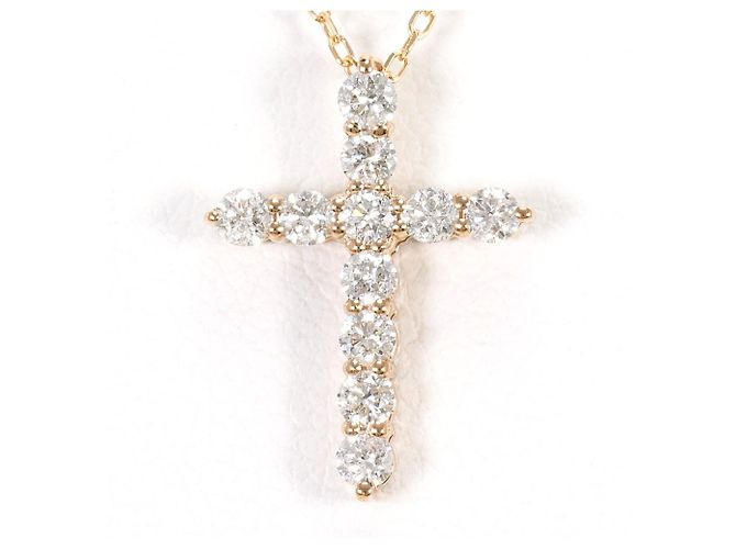 Autre Marque 18K Roségoldhalskette mit Diamant Golden