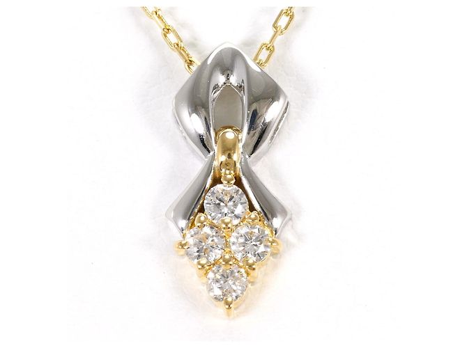 Autre Marque Elegante collana in platino e oro giallo D'oro