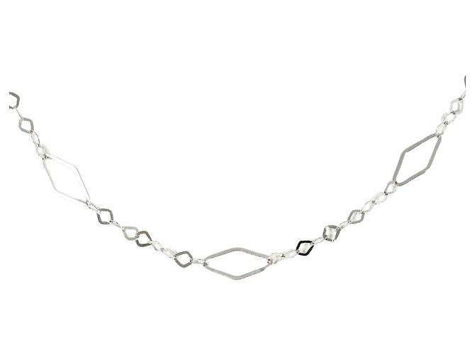 Autre Marque Colar em ouro branco 14K Dourado