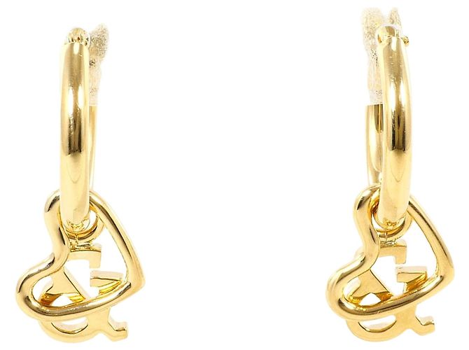 Autre Marque Pendientes de aro en oro amarillo de 18K Dorado