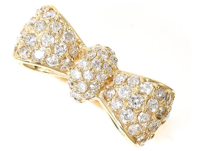 Autre Marque 10K Gelbgold-Ring mit Diamant Golden