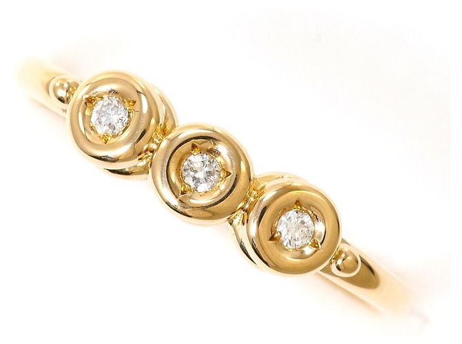 Autre Marque 18K Gelbgold-Ring mit Diamant Golden