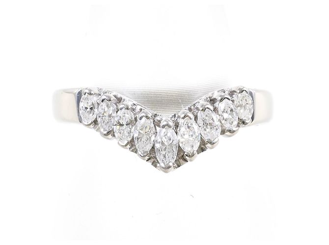 Autre Marque PT900 Platinring mit Diamant