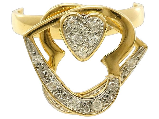 Autre Marque 18K Goldring mit Diamant Golden