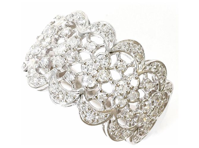 Autre Marque PT900 Platinring mit Diamant 
