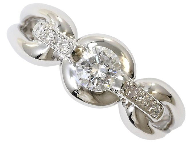Autre Marque PT900 Platinum Band Ring with Diamond
