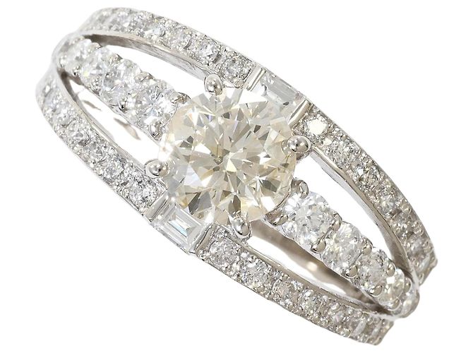Autre Marque Platin-Diamant-Ring 