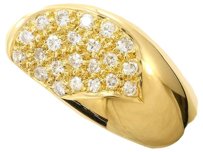Autre Marque 18K Gelbgold-Ring mit Diamant Golden