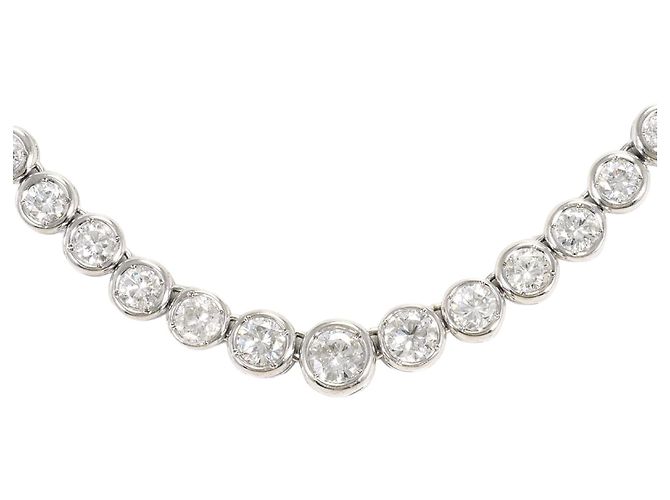 Autre Marque Platin 850 Halskette mit Diamant