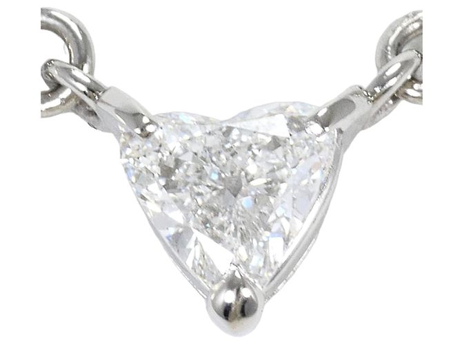 Autre Marque Platinhalskette mit Diamantanhänger