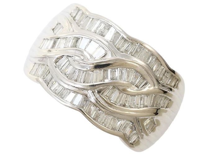 Autre Marque PT900 Platinring mit Diamant 