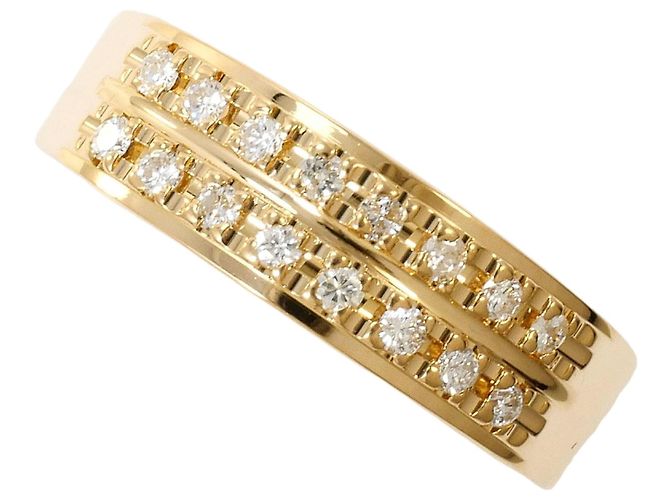 Autre Marque 18K Gelbgold-Ring mit Diamant Golden