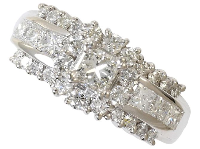 Autre Marque Platin-Diamant-Ring 