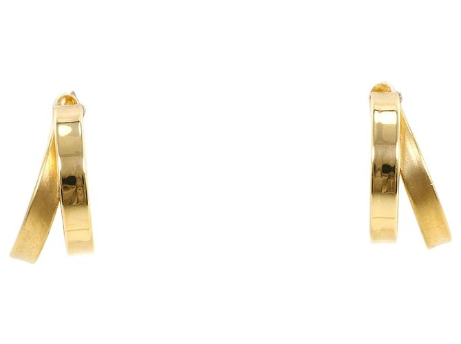 Autre Marque Orecchini a mezza cerchio in oro giallo 18K D'oro