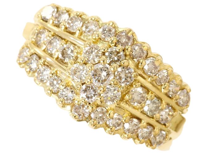 Autre Marque 18K Gelbgold-Ring mit Diamant Golden