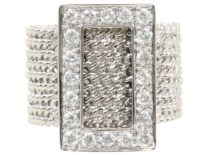 Autre Marque 18K Weißgold Diamantring Golden