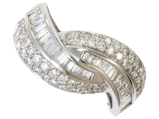 Autre Marque 18K Weißgold-Ring mit Diamant Golden