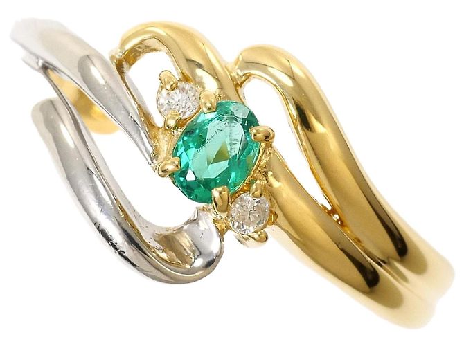 Autre Marque Eleganter 18K Gold- und Platinring Golden