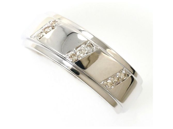 Autre Marque 18K Weißgold-Ring mit Diamant Golden