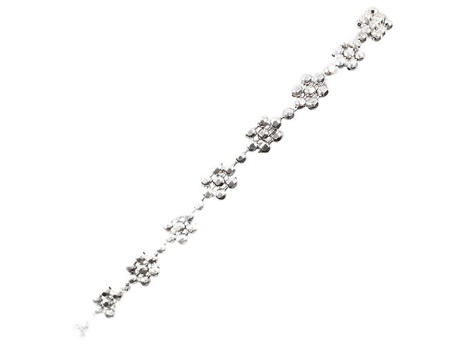 Autre Marque Bracciale con charm in oro bianco 18K D'oro