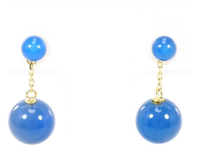 Autre Marque Orecchini a lobo in calcidonia e oro giallo 18K D'oro