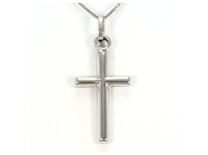 Autre Marque Elegante collana in oro bianco 18K D'oro
