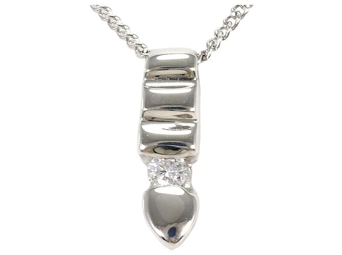 Autre Marque Collier en or blanc 18K et diamants Doré