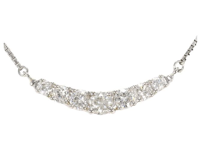 Autre Marque PT850 Platin-Halskette mit Diamant