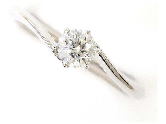 Autre Marque PT900 Platinring mit Diamant