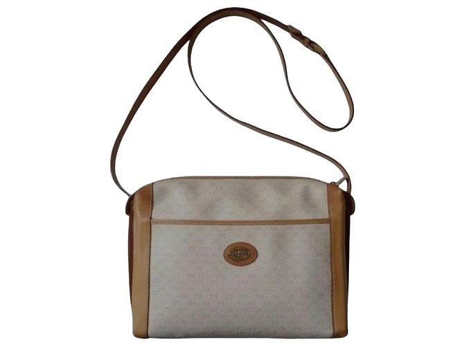 Bolsa de Ombro Gucci Monogram Marrom Bege