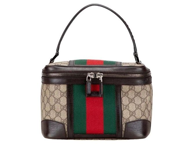 Gucci Vanity Case Monogram Marron Rouge Vert Monogramme