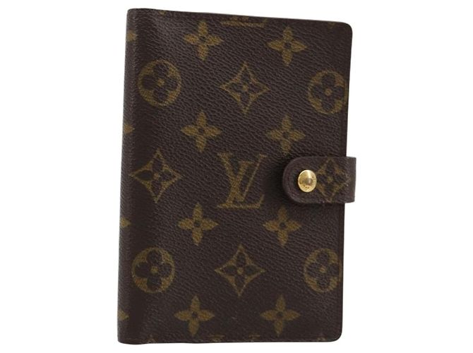 LOUIS VUITTON Monogram Agenda PM Day Planner Cover R20005 LV Auth BA13428