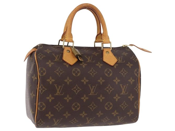 LOUIS VUITTON Bolsa Monogram Speedy 25 M41528 LV Auth 184944SAV Monograma