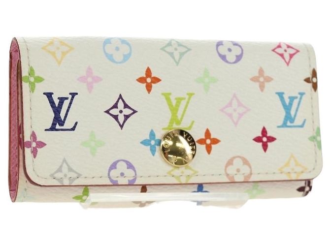 LOUIS VUITTON Monogram Multicolor Multicles 4 Key Case White M93731 Auth 184273M