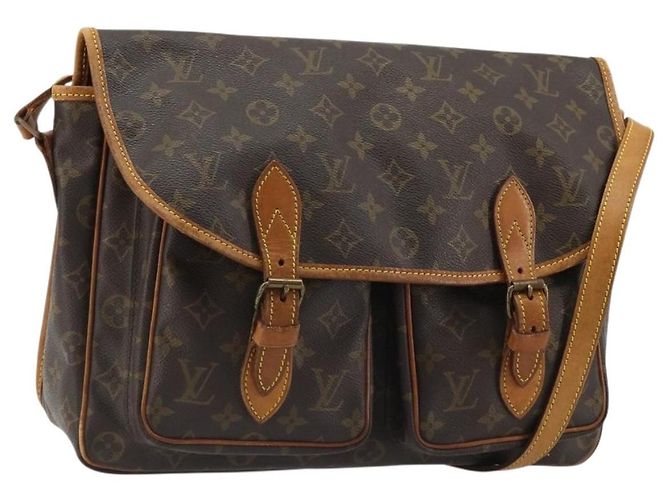 LOUIS VUITTON Bolsa de Ombro Monogram Gibeciere MM M42247 LV Auth bs35565 Monograma