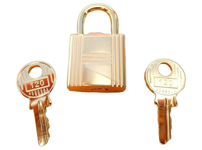 Hermès Gold-Plated Padlock and Keys Set Golden 