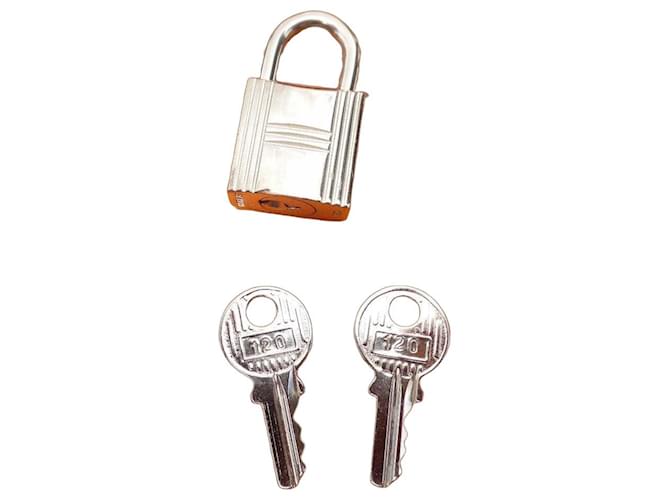 Lucchetto Hermès con chiavi Silver hardware 