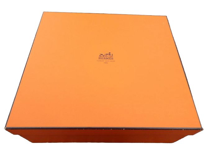 Hermès Herbag Storage Box Brown Orange