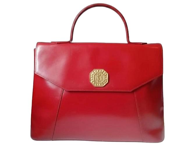 Yves Saint Laurent Sac à main Satchel en cuir rouge 