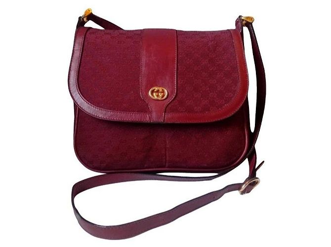 Borsa a tracolla Gucci Monogram GG Bordò